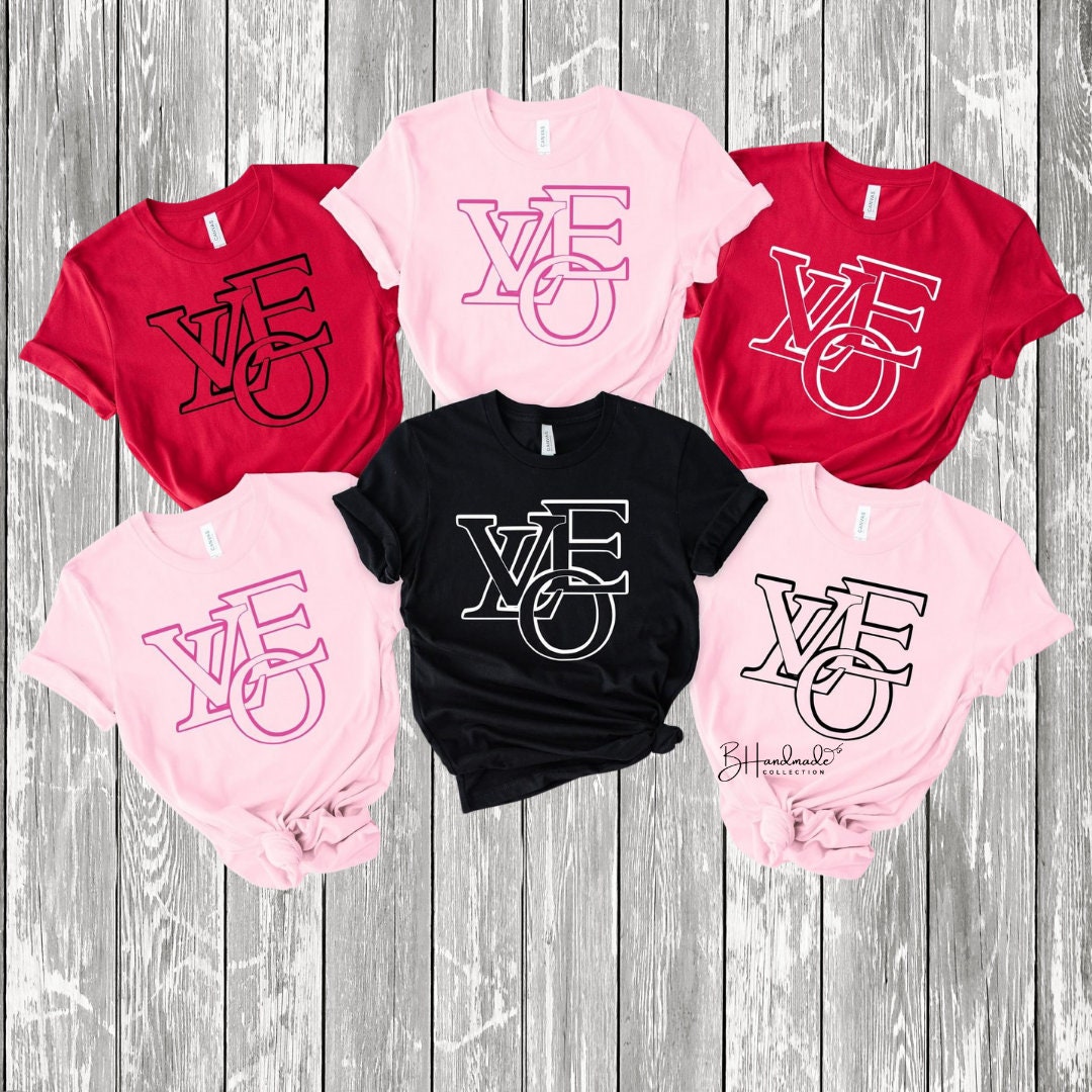 Love Print Valentine’s Day Shirt | Designer-Inspired Heart Tee | Handmade Unisex Graphic Shirt