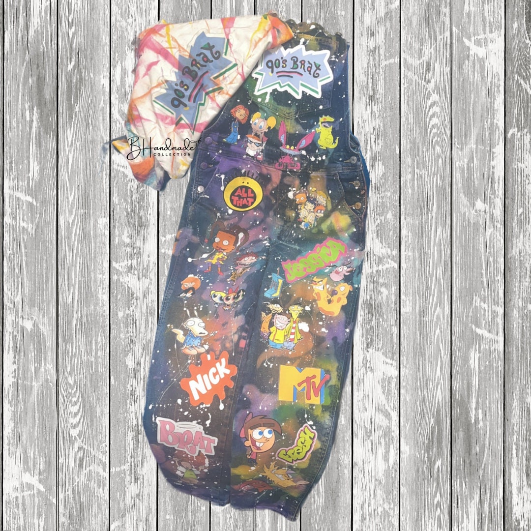 90s Throwback Birthday Outfit – Retro Hip Hop & Colorful Theme – Custom Handmade Toddler Party Outfit – Overalls, Skirt, Shorts, or Tutu