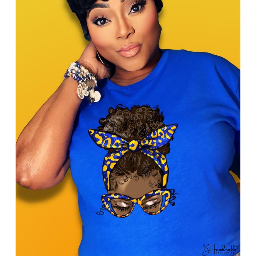 Afro Bun Sorority Greek Girl