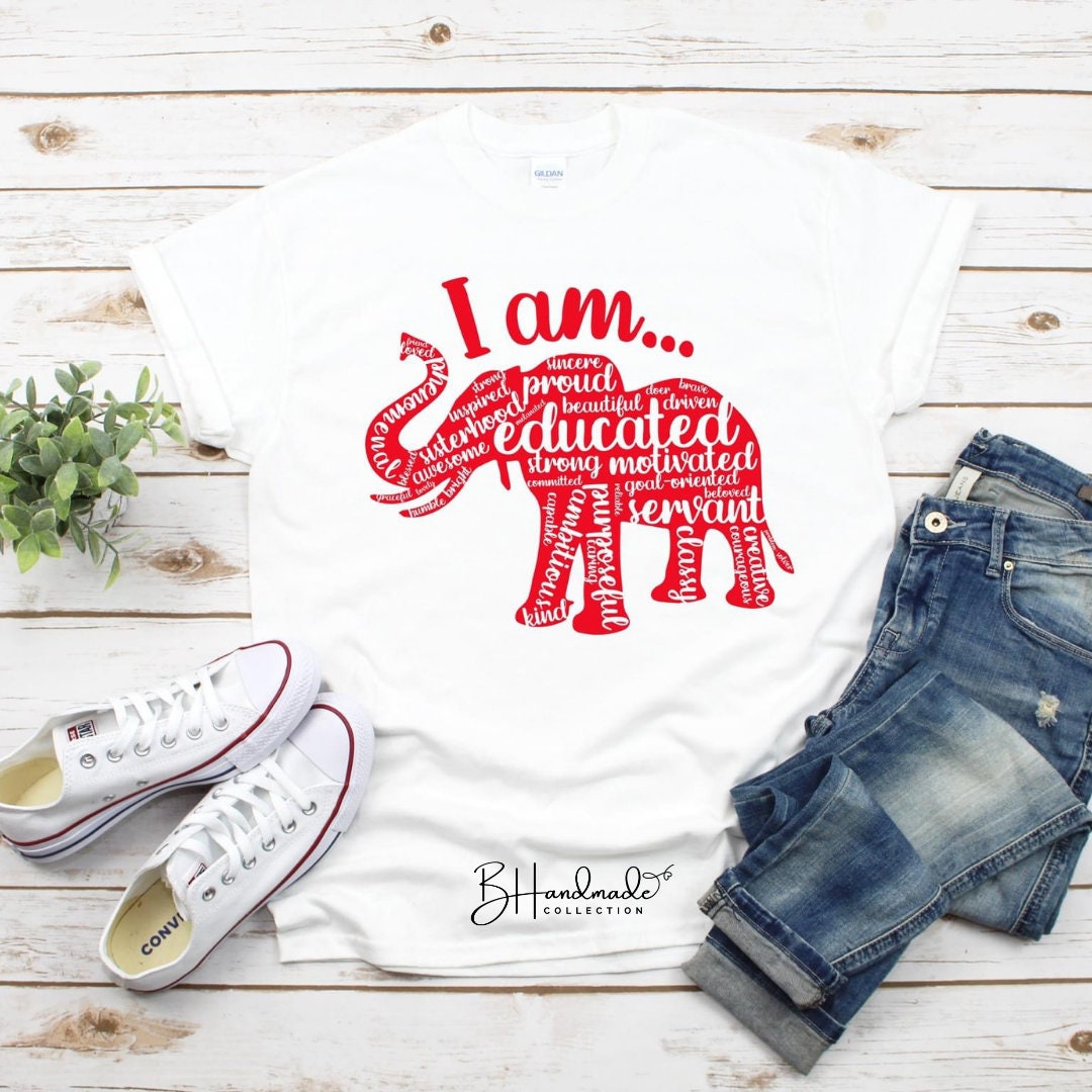 I Am Elephant Word Art Greek