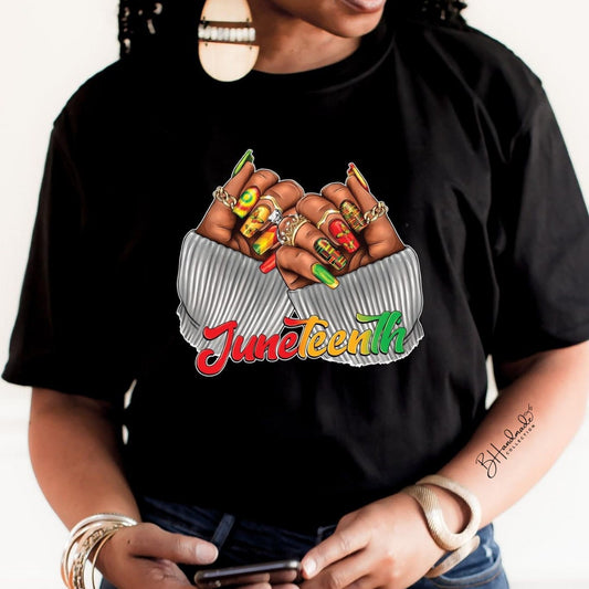 Juneteenth Nails Black Woman