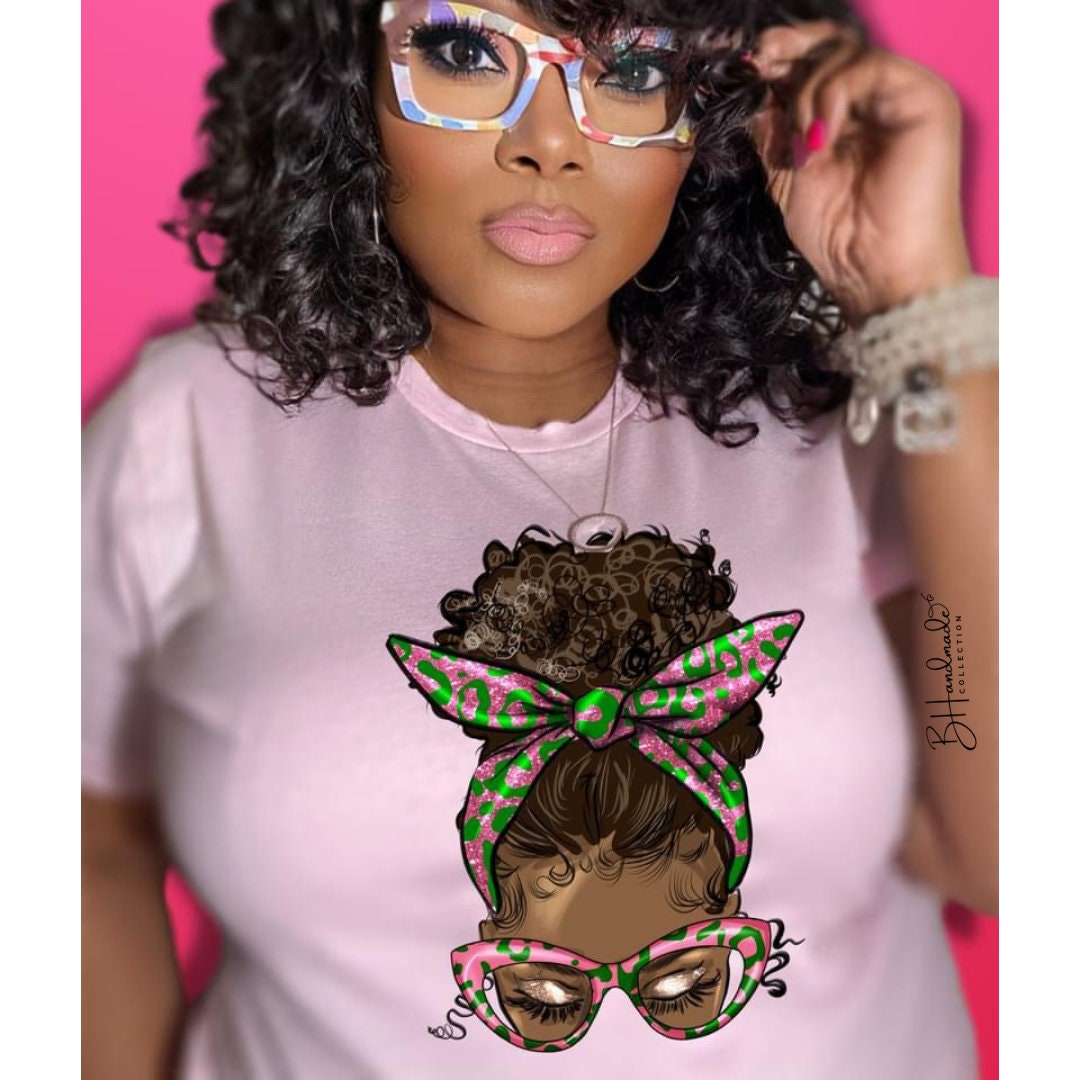 Afro Bun Sorority Greek Girl