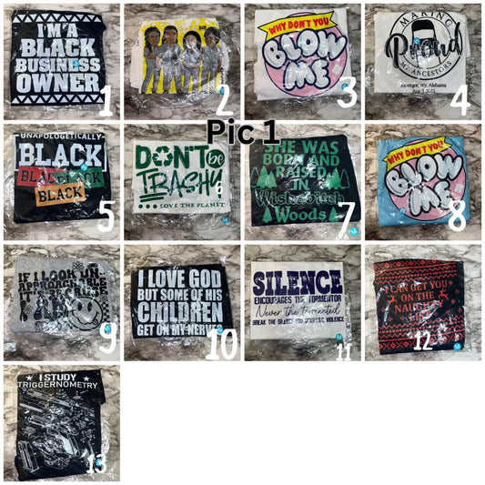 Clearance Graphic Tees – Funny, Cute, Streetwear | Sizes S–3X | Final Sale | Black-Owned Biz (MEDIUM)