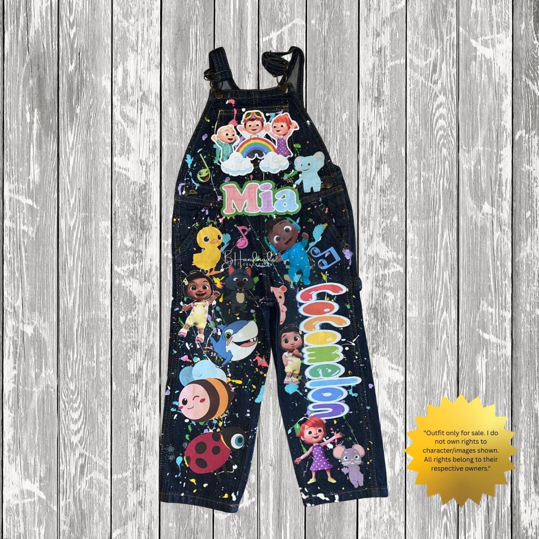 Colorful Music Birthday Outfit – Nursery Rhyme Theme – Custom Handmade Toddler Party Outfit – Overalls, Skirt, Shorts, or Tutu
