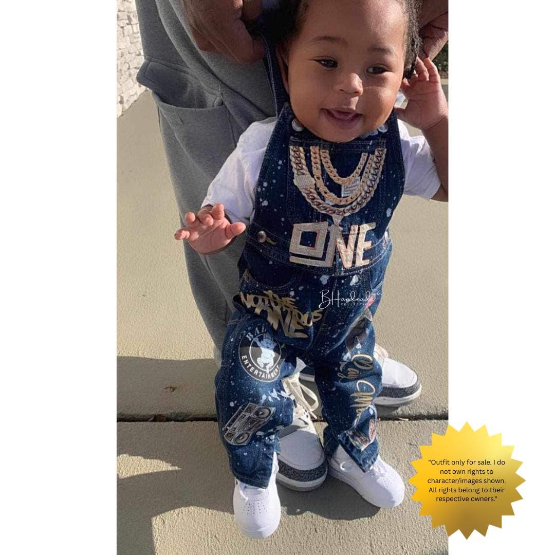 90s Hip Hop Birthday Outfit – “Notorious One” Throwback Rap Theme – Custom Handmade Toddler Party Outfit – Overalls, Skirt, Shorts, or Tutu