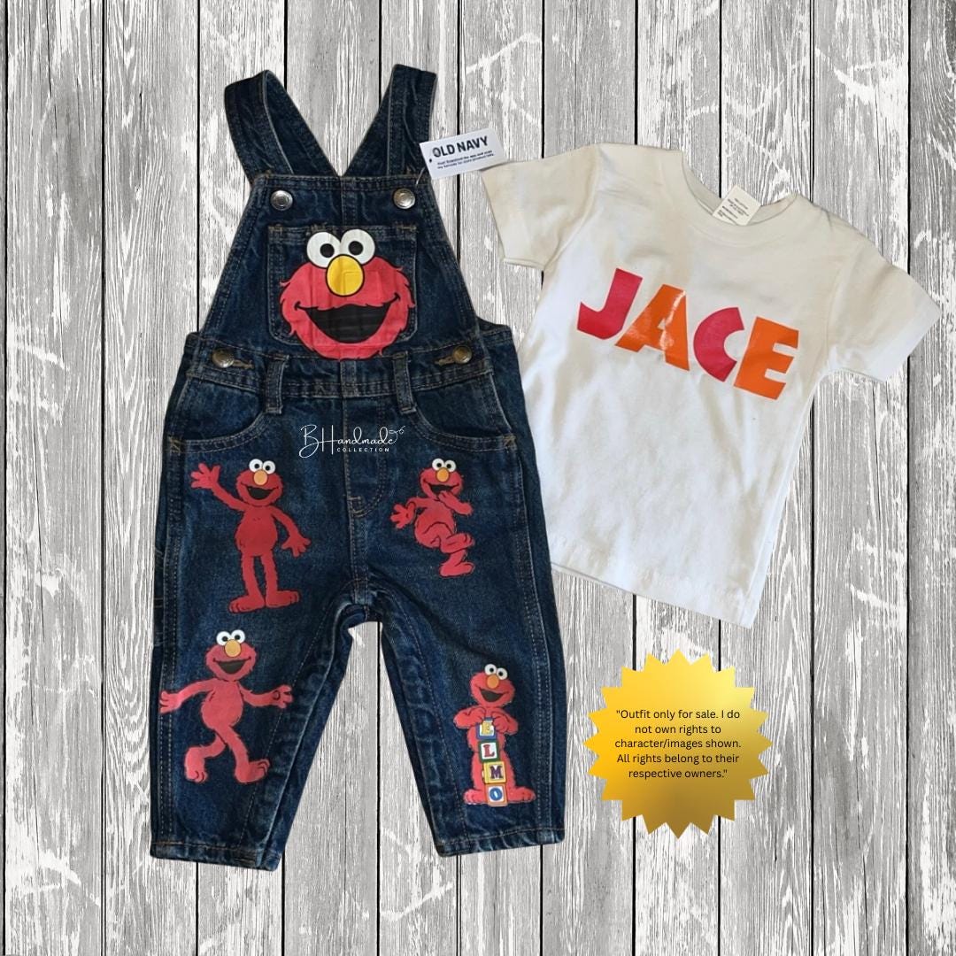 Red Monster Birthday Outfit – Furry Friend-Inspired Theme – Custom Handmade Toddler Party Outfit – Overalls, Skirt, Shorts, or Tutu