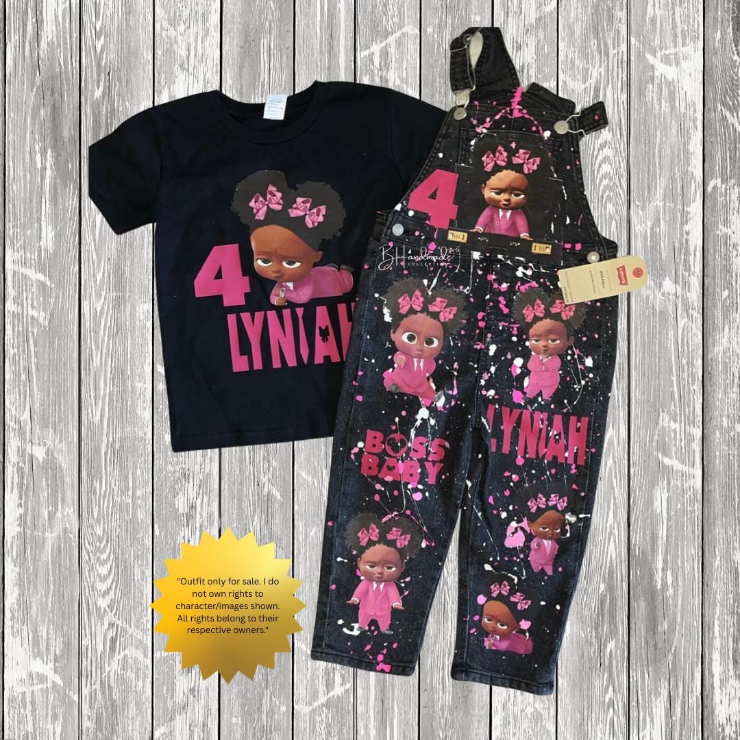Little Boss Birthday Outfit – CEO-Inspired Theme – Custom Handmade Toddler Party Clothes – Overalls, Skirt, Shorts, or Tutu