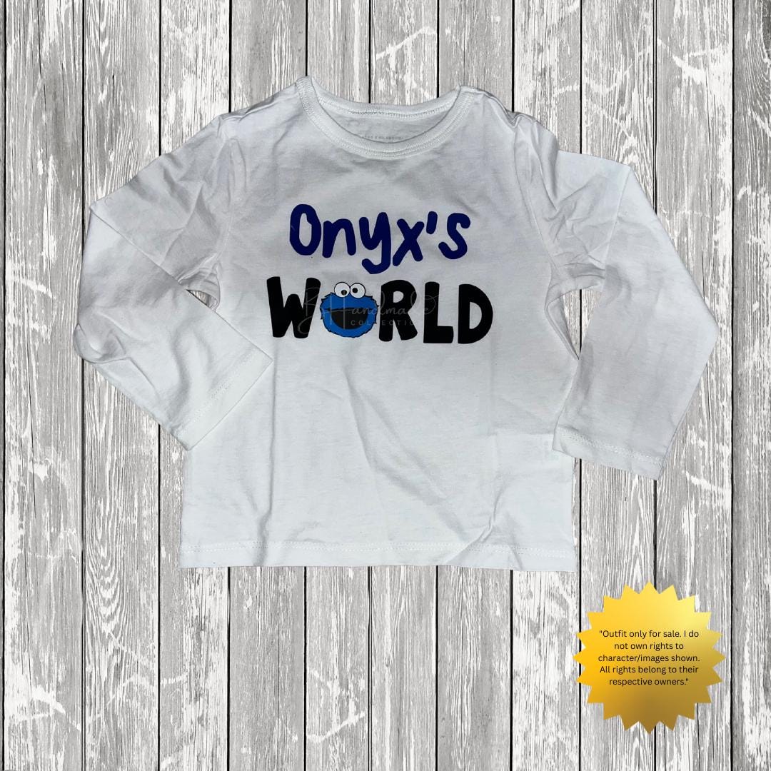 Blue Cookie Birthday Outfit – Sweet Monster Theme – Custom Handmade Toddler Party Outfit – Overalls, Skirt, Shorts, or Tutu