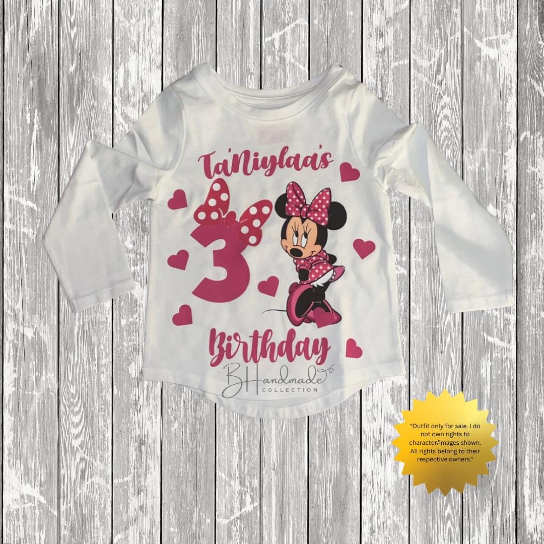 Mouse themed Birthday Girl Custom Overall Birthday Outfit