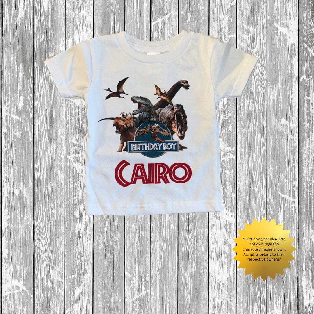 Dino Roar Birthday Outfit – Jungle Adventure Theme – Custom Handmade Toddler Party Outfit – Overalls, Skirt, Shorts, or Tutu