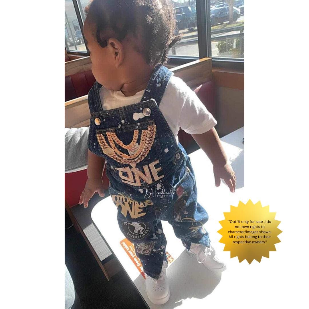 90s Hip Hop Birthday Outfit – “Notorious One” Throwback Rap Theme – Custom Handmade Toddler Party Outfit – Overalls, Skirt, Shorts, or Tutu