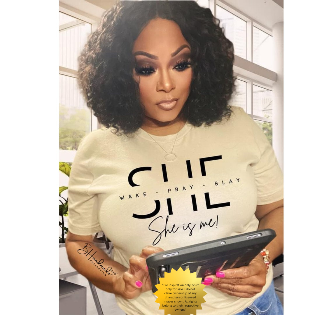 Motivational Faith Shirt for Women | Wake Pray Slay Tee | Spiritual Confidence T-Shirt