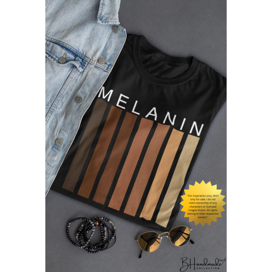 Melanin Shirt – Bold Shades of Brown Graphic Tee – Handmade Custom Unisex Comfort Shirt
