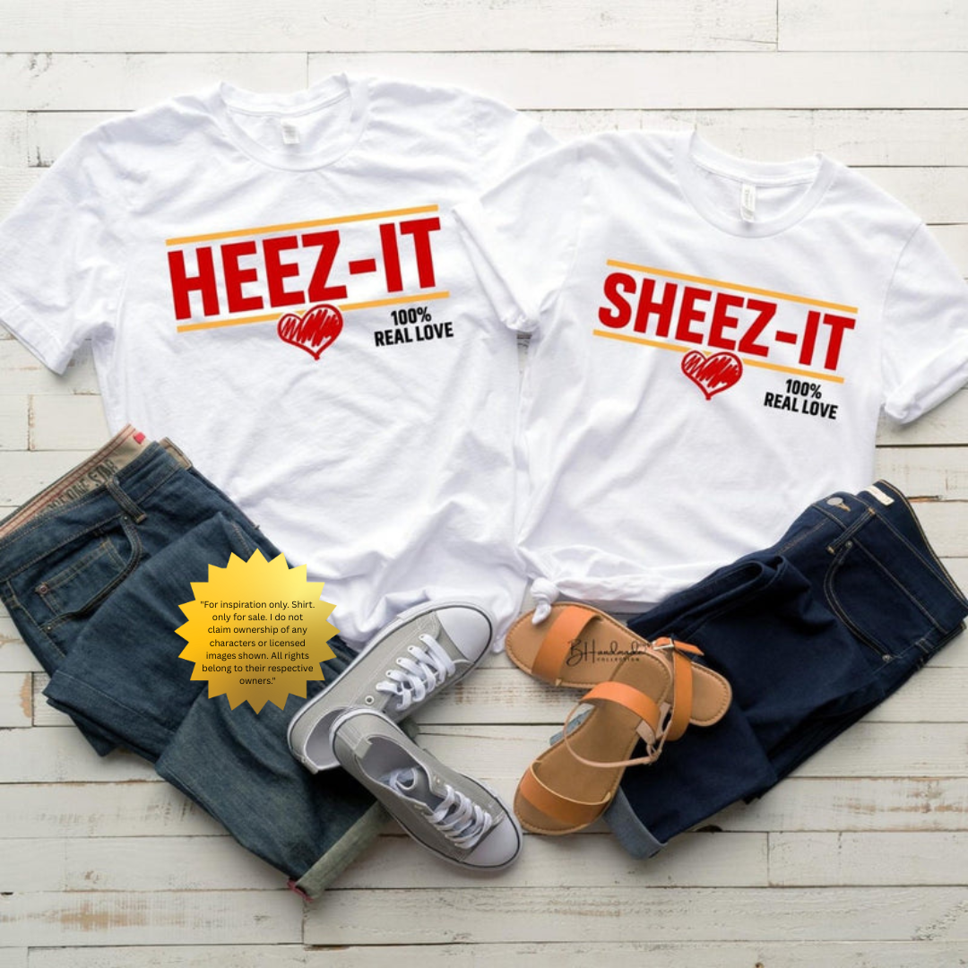 Heez It Couples Shirt – Bold Matching Love Tee – Funny Custom Relationship T-Shirt – Handmade Statement Shirt for Men or Women
